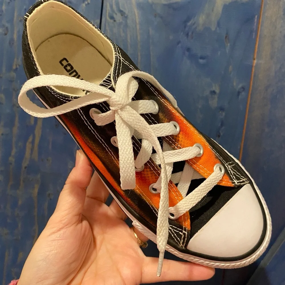 Converse Kids' Bold Fire Print Low Top Sneakers